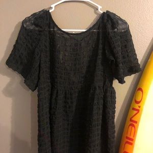 Black mesh t shirt